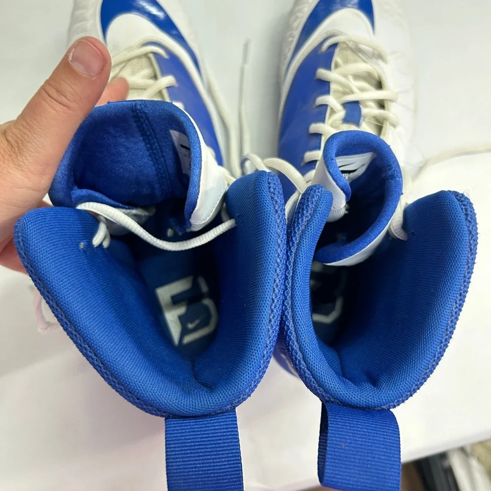 Nike Force Savage Varsity Football Cleats 11 Blue White High Top Athletic Sports